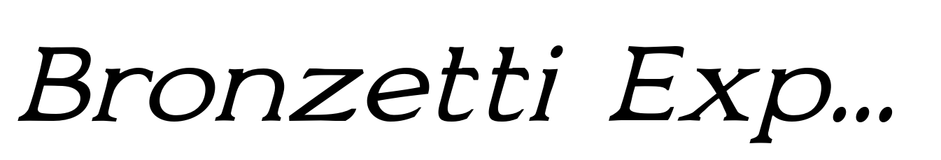 Bronzetti Expanded Regular Italic